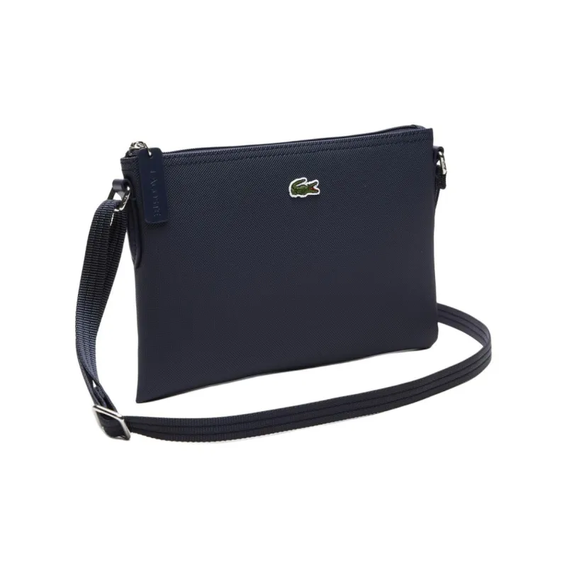 LACOSTE PVC Envelope Bag, Shoulder Bag, Crossbody Bag Trumpets Women's Navy Blue-2