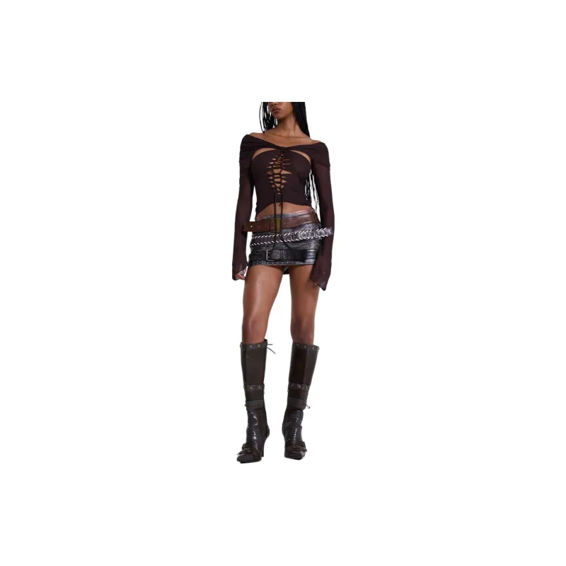 Jaded London T Shirt Women's Brown-1