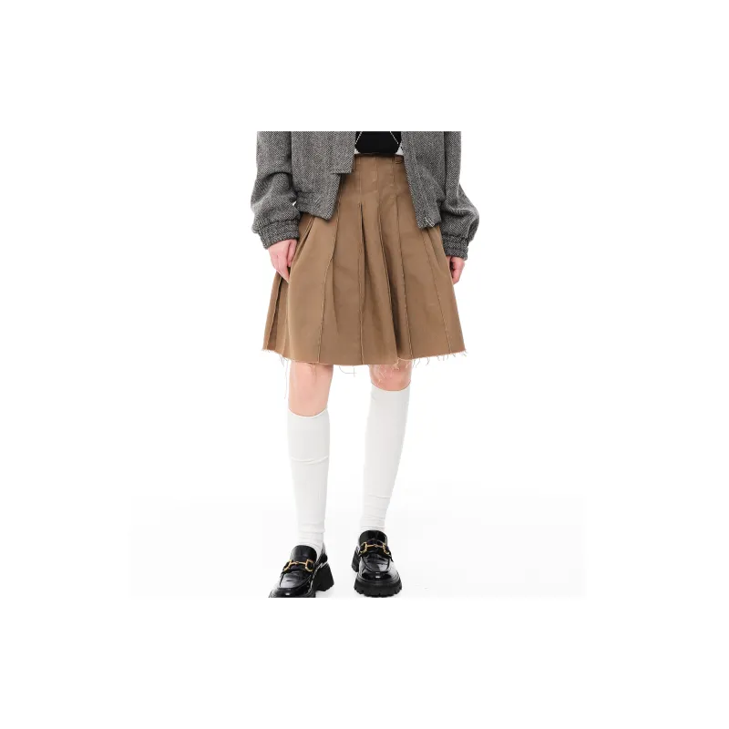D'zzit Denim Short Skirts Women's Dark Khaki-2