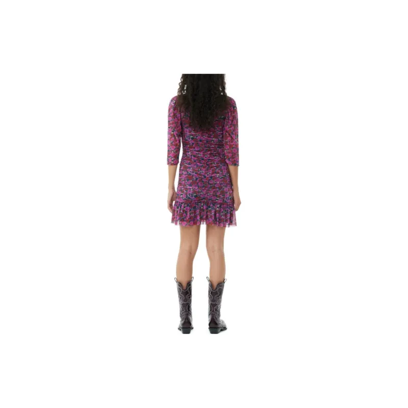 GANNI Long Sleeved Dresses Women's Red-3