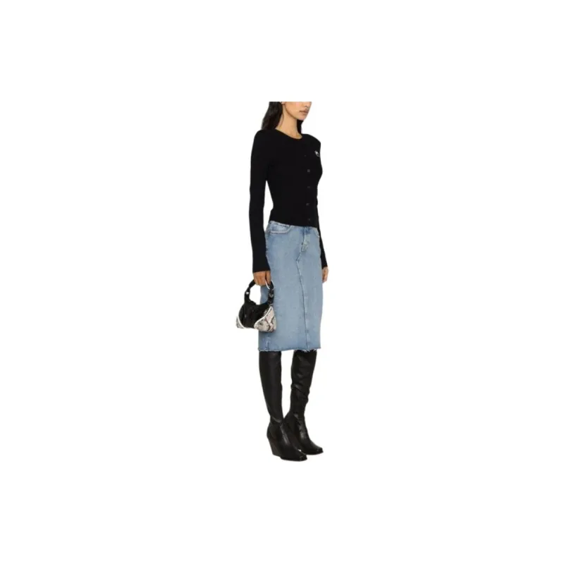 MM6 Maison Margiela Midi Denim Skirt-3