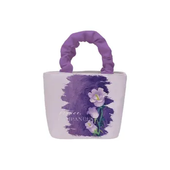 AOSONG Suede Tech Fabric Handbag Unisex Purple