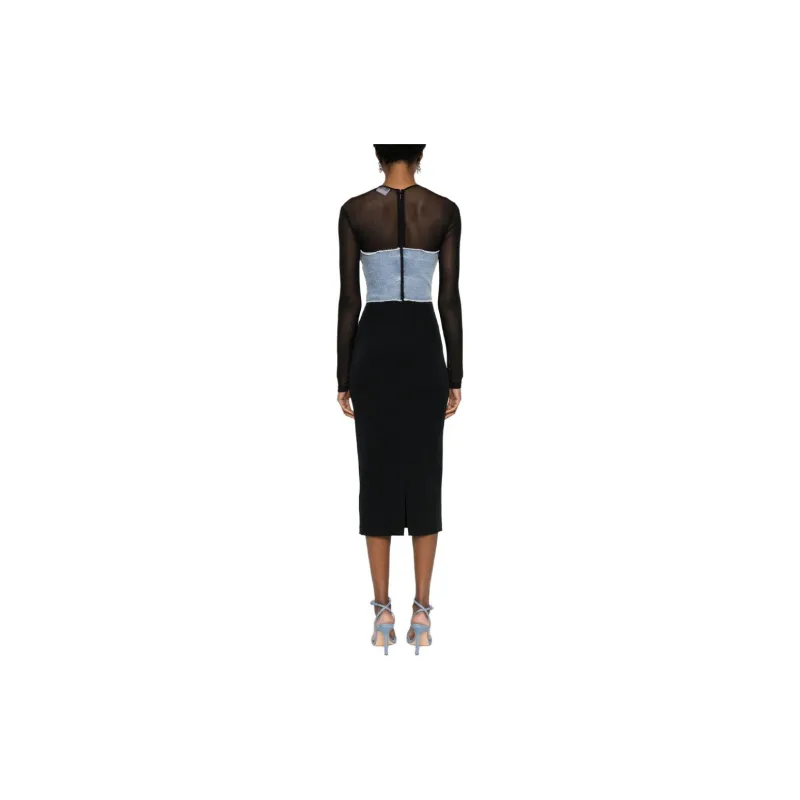 VERSACE JEANS COUTURE Long Sleeved Dress Women's Multicolor-2