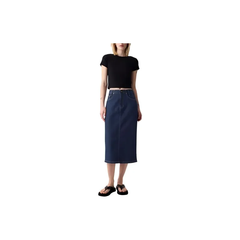 GAP Denim Long Skirts Women's Dark Blue-2