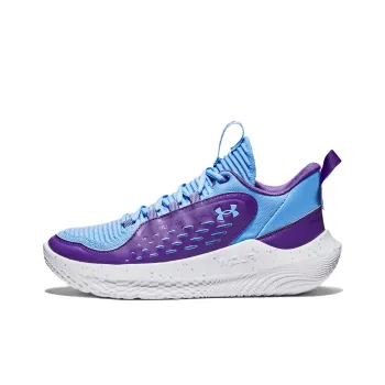 Under Armour Flow Breakthru Anti Slip Wear Resistant Low Top Basketball Shoes Women's Blue Purple