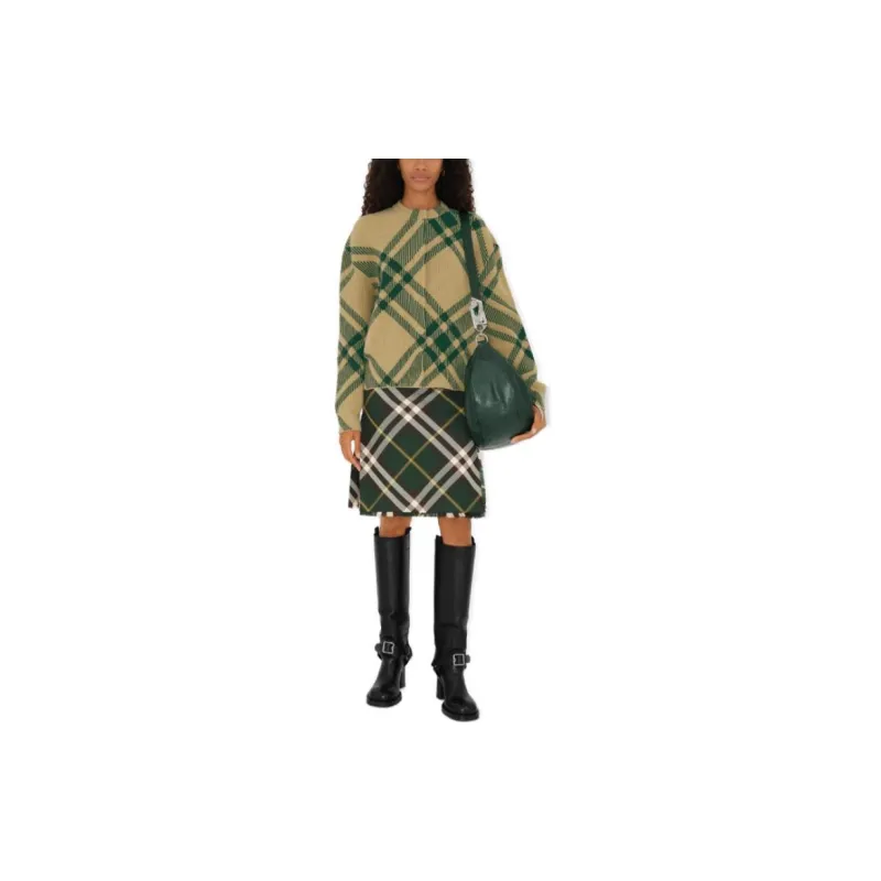 Burberry Check pattern Wool blend Cardigan-2