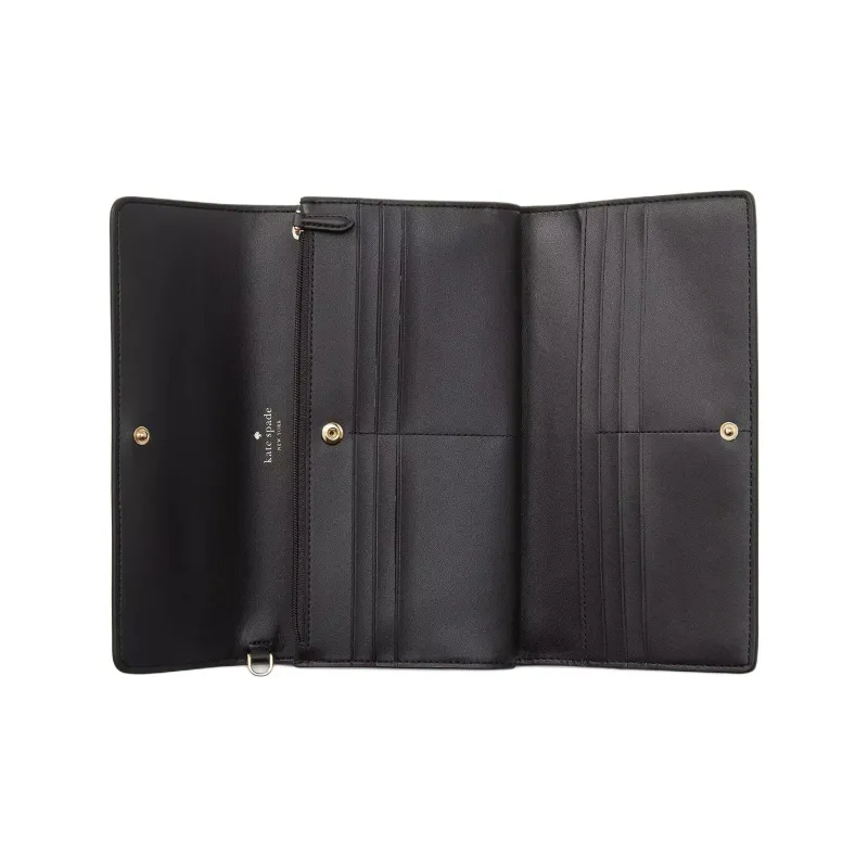 Kate Spade Saffiano Leather Clutch Women's Black-2