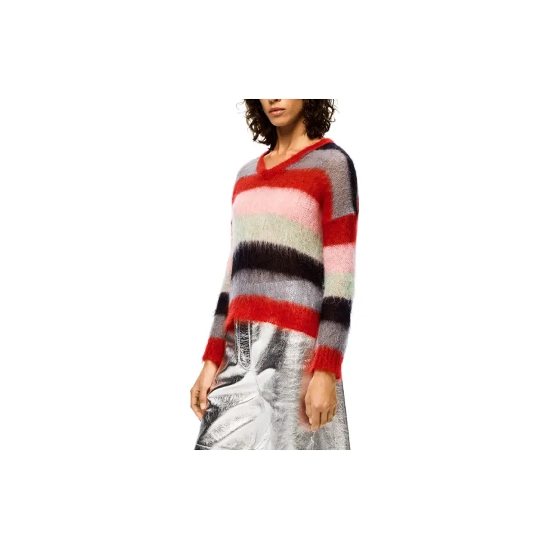 LOEWE SS22 Loose Fit Sweater Women's Red-3