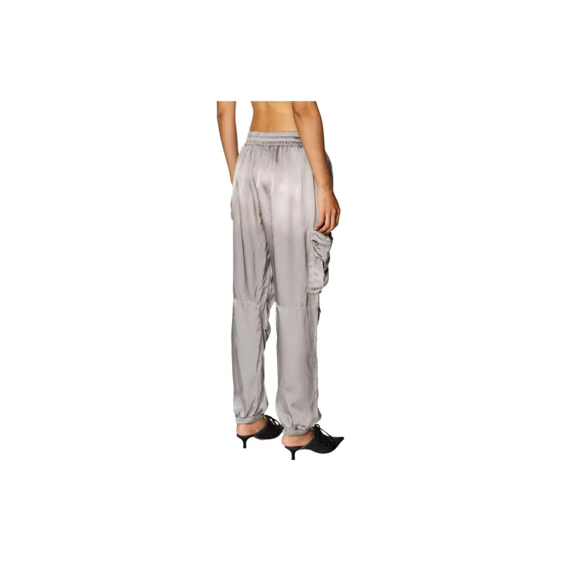 DIESEL P Mirow N1 Ruched Detail Satin Cargo Trousers-3