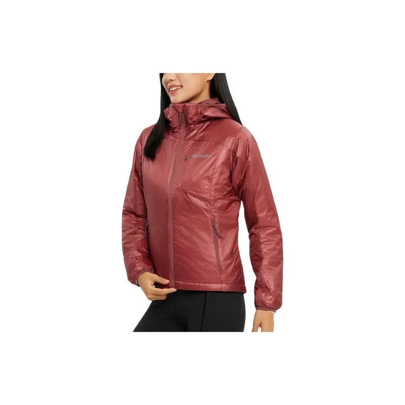 Columbia Puffer Jackets Women's Dark Red-4