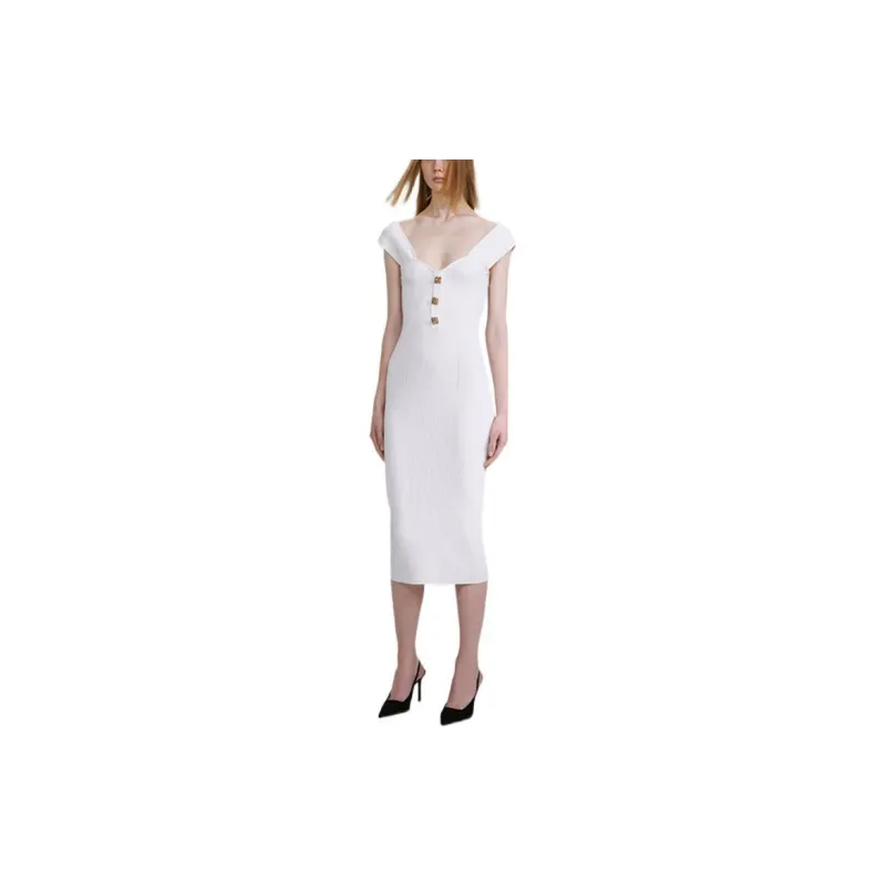 Self portrait Sleeveless Dress Women's White-1