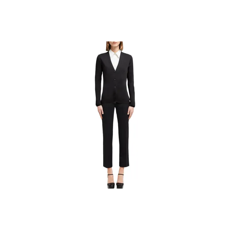 PRADA V neck Cashmere silk Cardigan-1