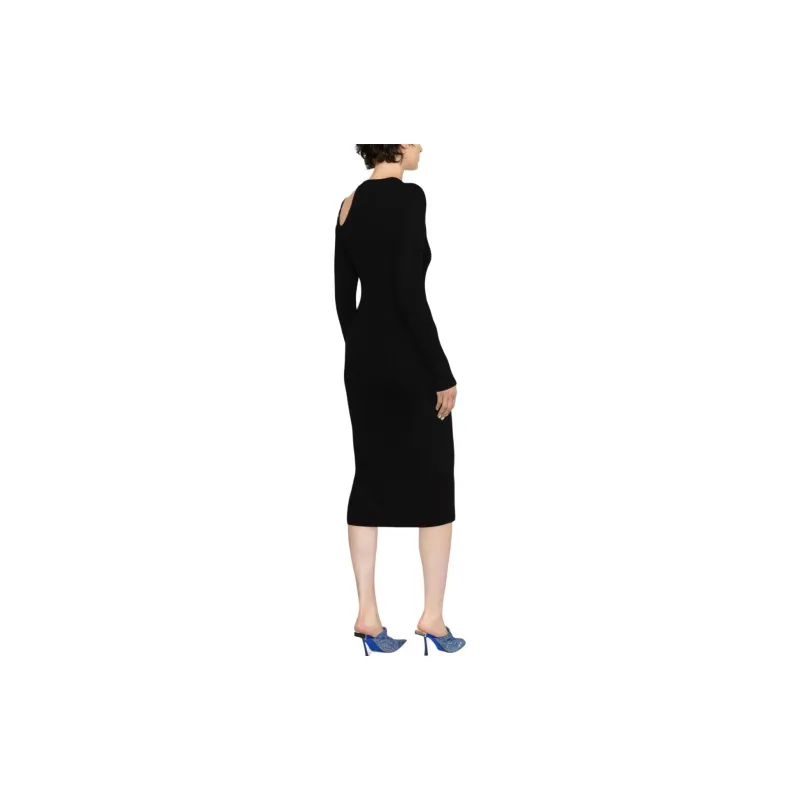 Blumarine Eyelet Detailed Ribbed Dress-3