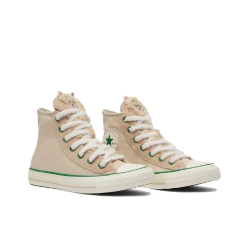 Converse Chuck Taylor All Star Anti Slip Wear Resistant High Top Skateboard Shoes Unisex Ecru-2