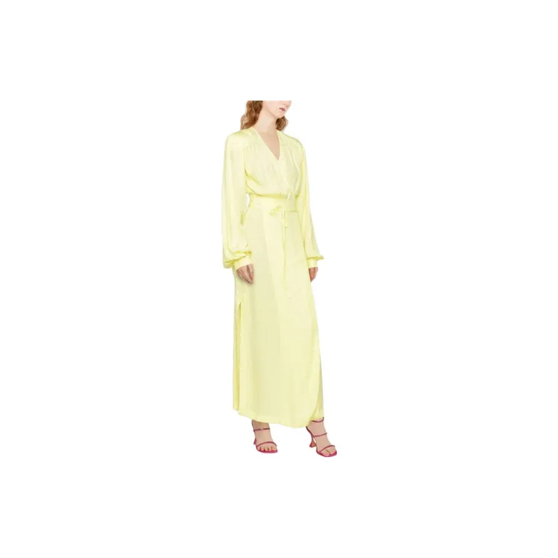 Rotate Long-Sleeved Dresses Women's Light Yellow-1