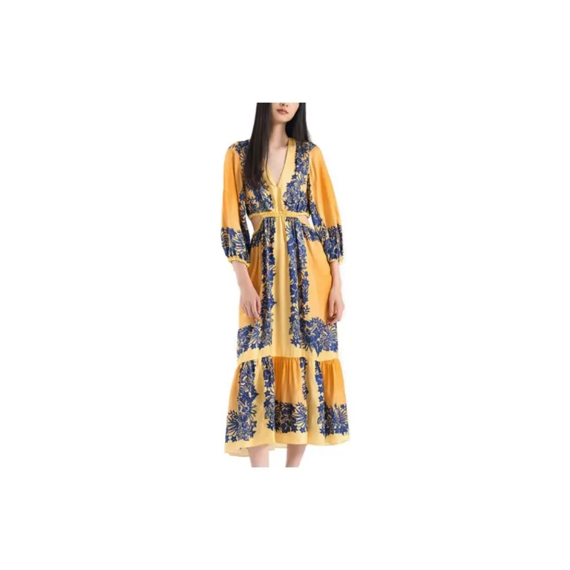 Sandro Long-Sleeved Dresses Women's Orange-1