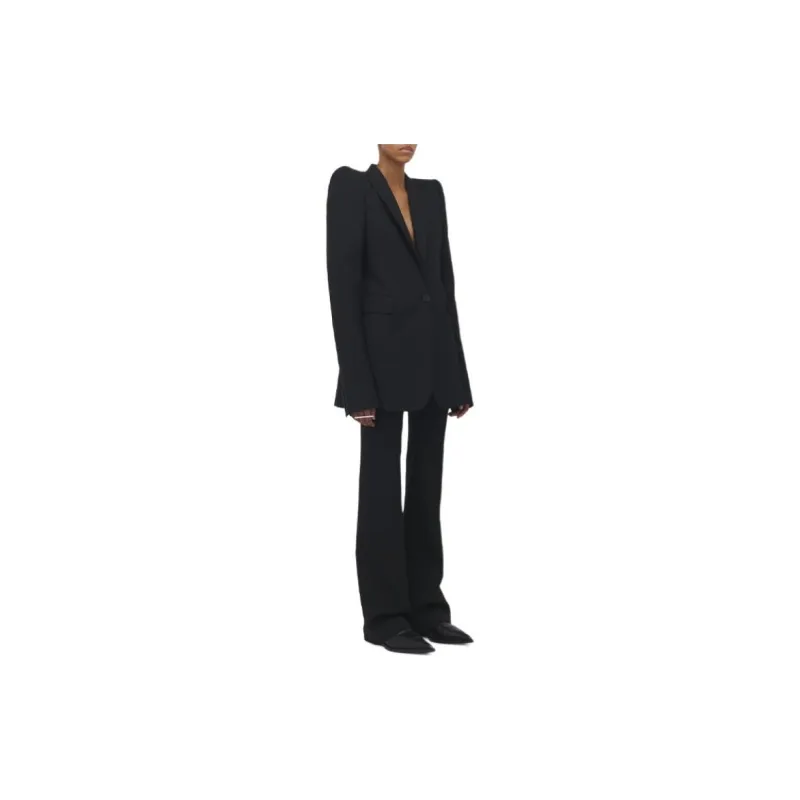 Alexander McQueen Stacked Shoulder Single Breasted Jacket-3