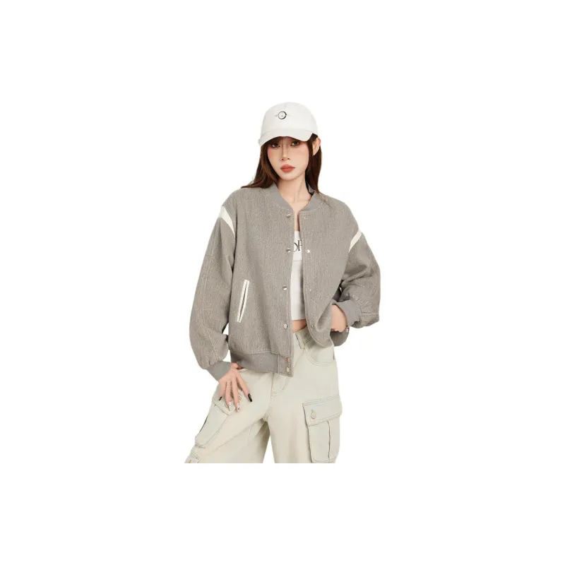 EVPGB Baseball Jacket Women's Gray-1
