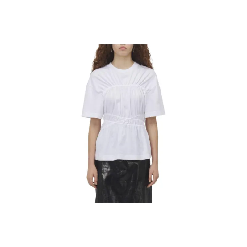 Alexander McQueen Gathered Crewneck T Shirt-4