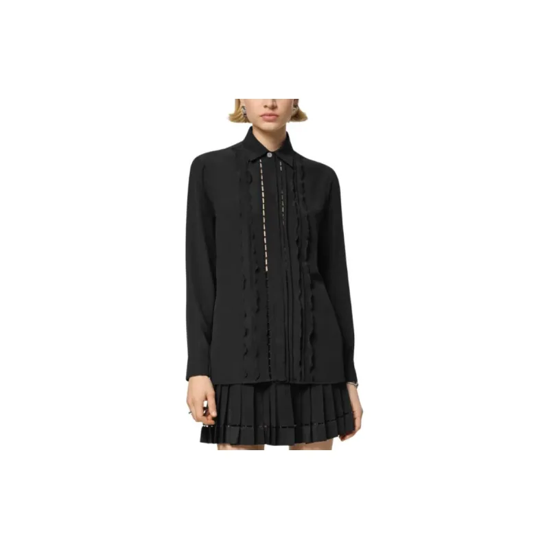 VERSACE Ruffled Long Sleeved Shirt-1