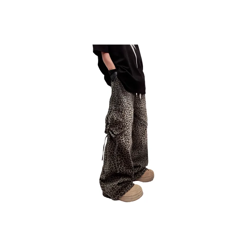 UUCSCC Jeans Men Leopard Print-6
