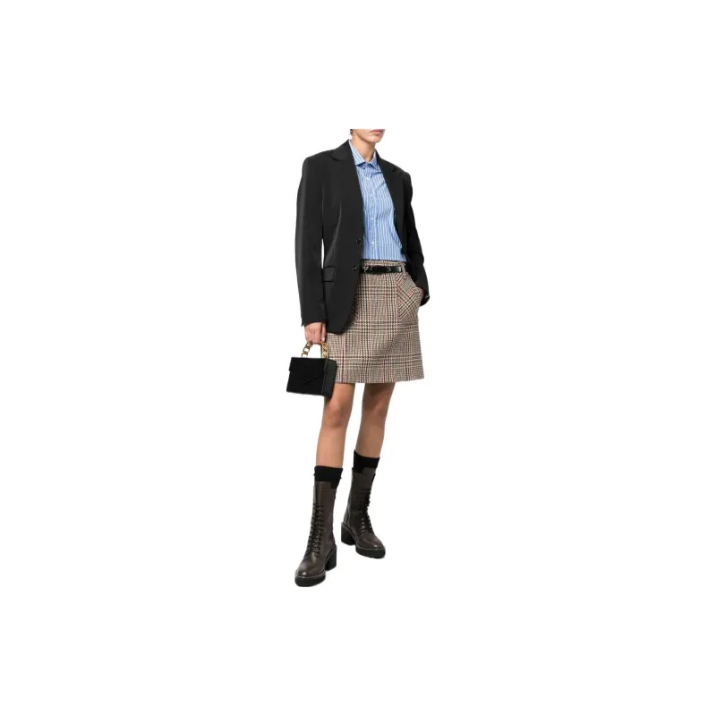 MIU MIU Casual Short Skirts Women's Brown-1