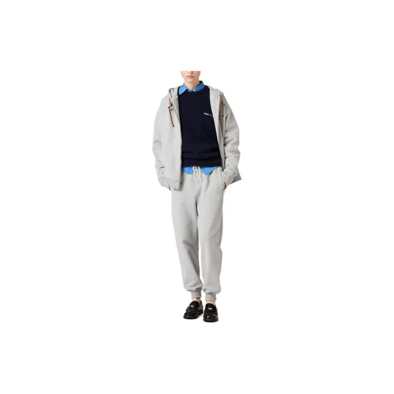 MIU MIU FW24 Knitted Sports Pants Women's Gray-1