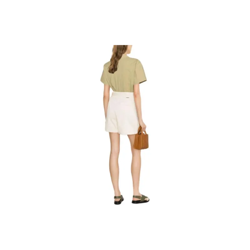 WOOLRICH Tied Waist Turn Up Hem Shorts-2