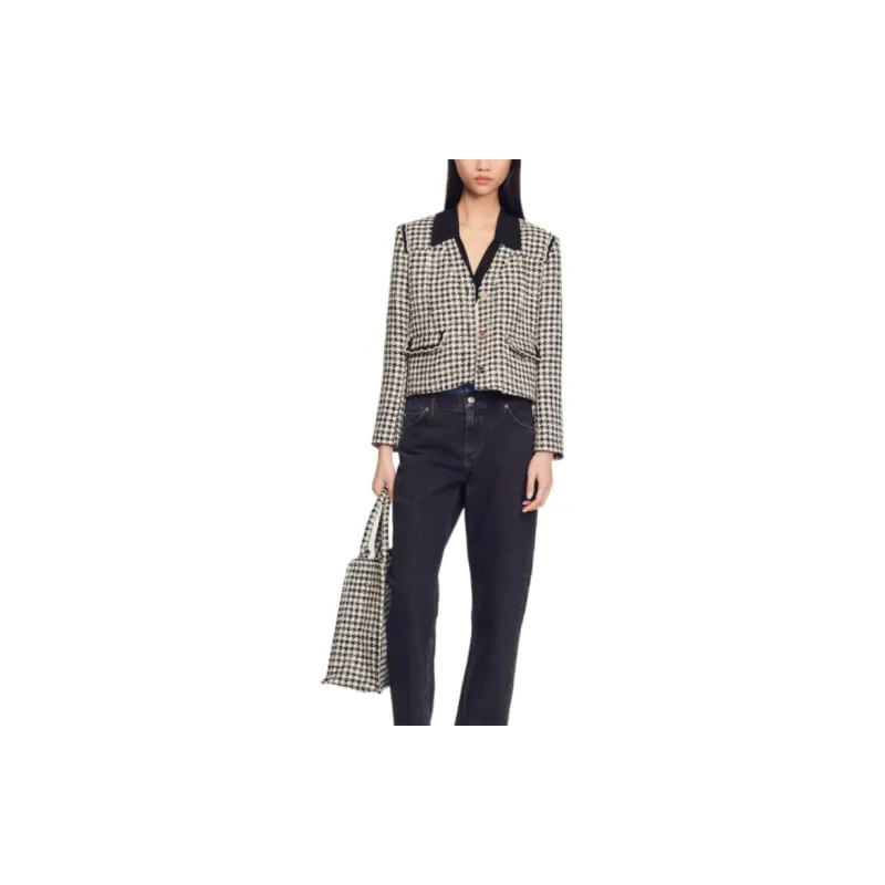 Sandro Business Suits Women's Black/White-1