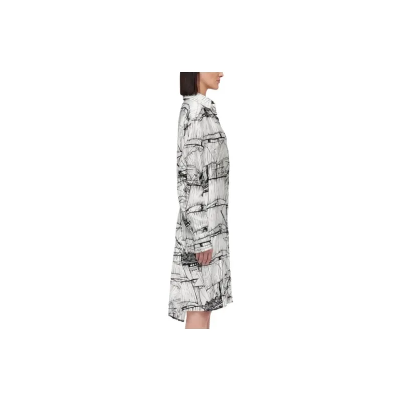 Ferragamo Graohic Printed Shirt Dress-3