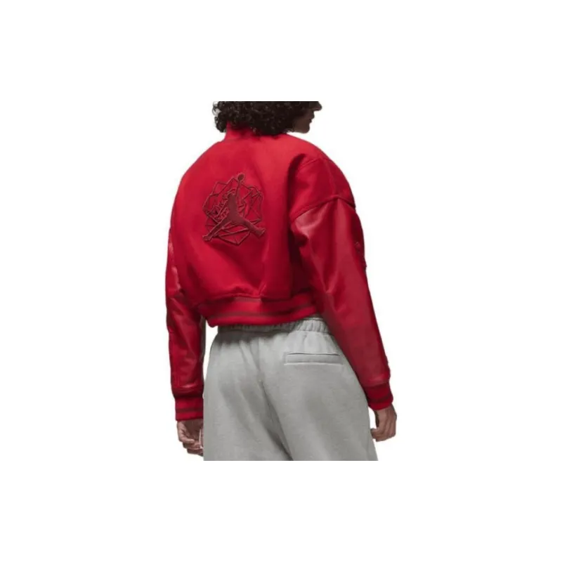Jordan X Teyana Taylor Women's Varsity Jacket Gym Red/Sail/Team Red-2