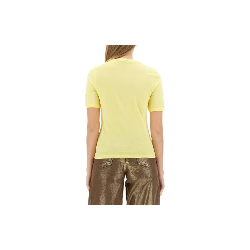 GANNI T Shirts Women's Yellow-4