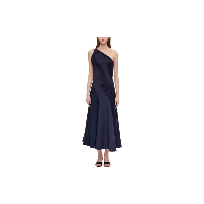Ferragamo One-shoulder Silk Gown-1