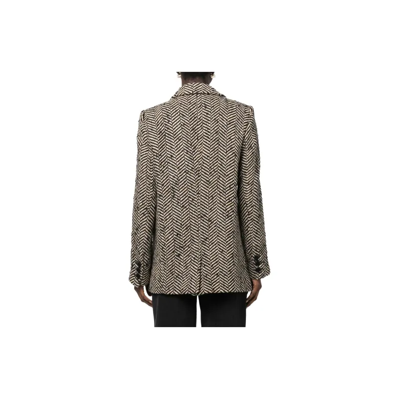 Anine Bing Diana Fishbone-pattern Blazer-2