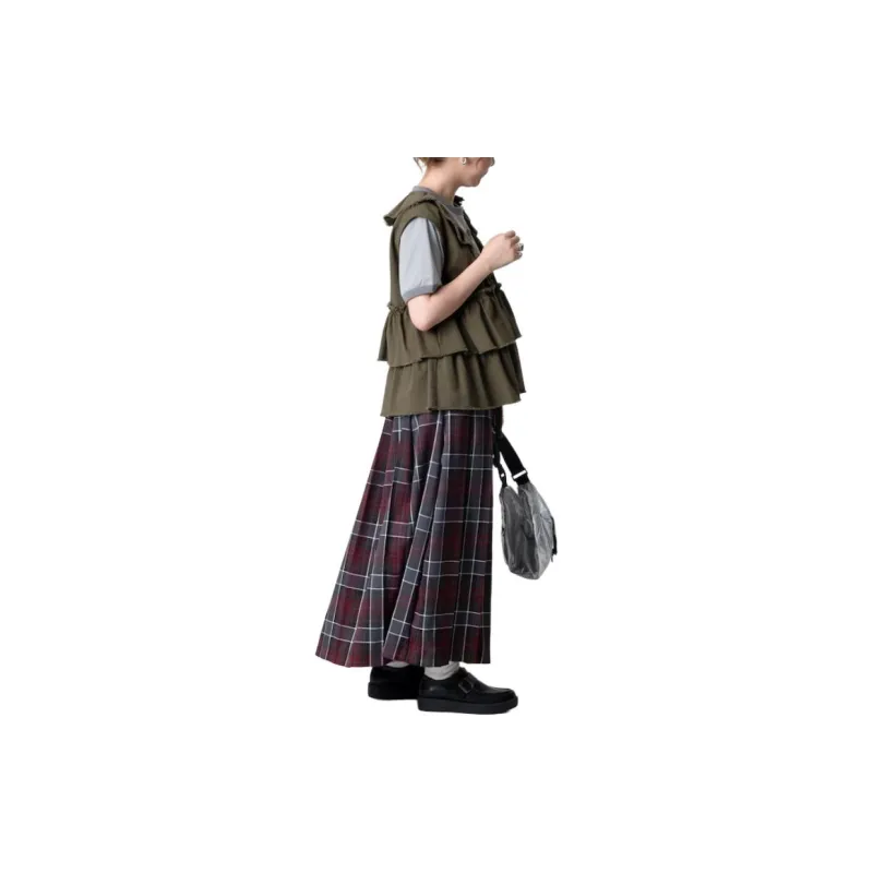 FREAK'S STORE Casual Long Skirt Women's Burgundy-5