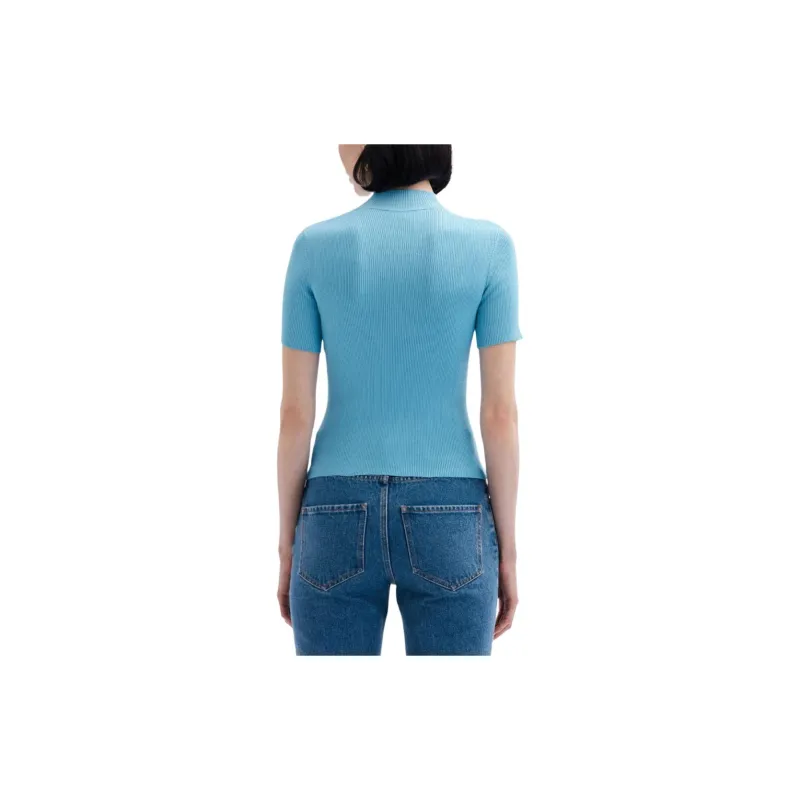 Oscar De La Renta Ribbed knit Silk blend Top-3