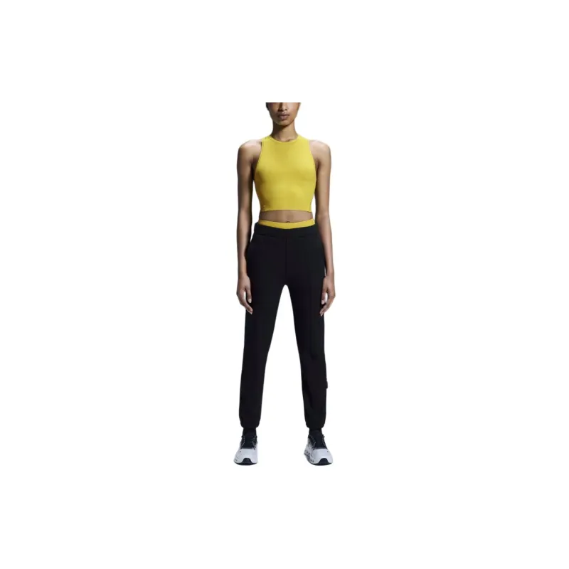 On Movement Crop Sport Vests Women's Yellow-1