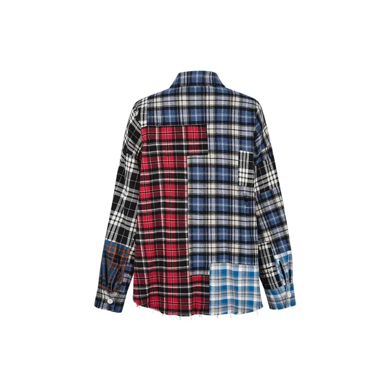 13 DEMARZO Shirt Unisex Red And Blue Plaid-1