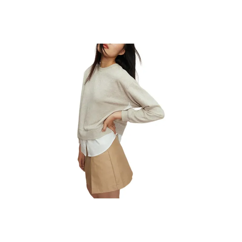 H&M Sweatshirt Women's Mixed Beige-3