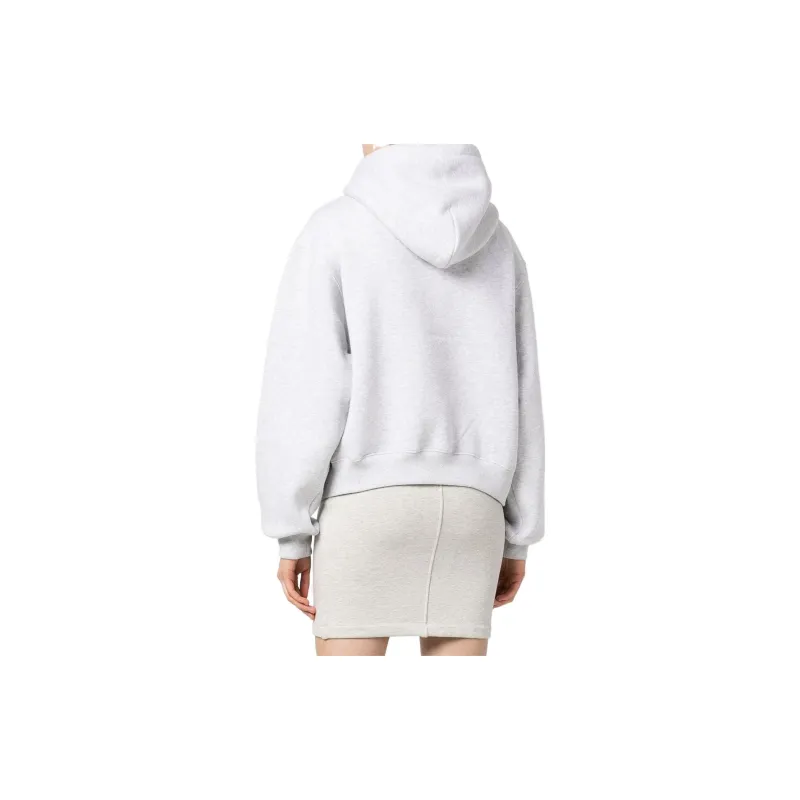 Alexander Wang Rubberised Logo Cotton Hoodie-2