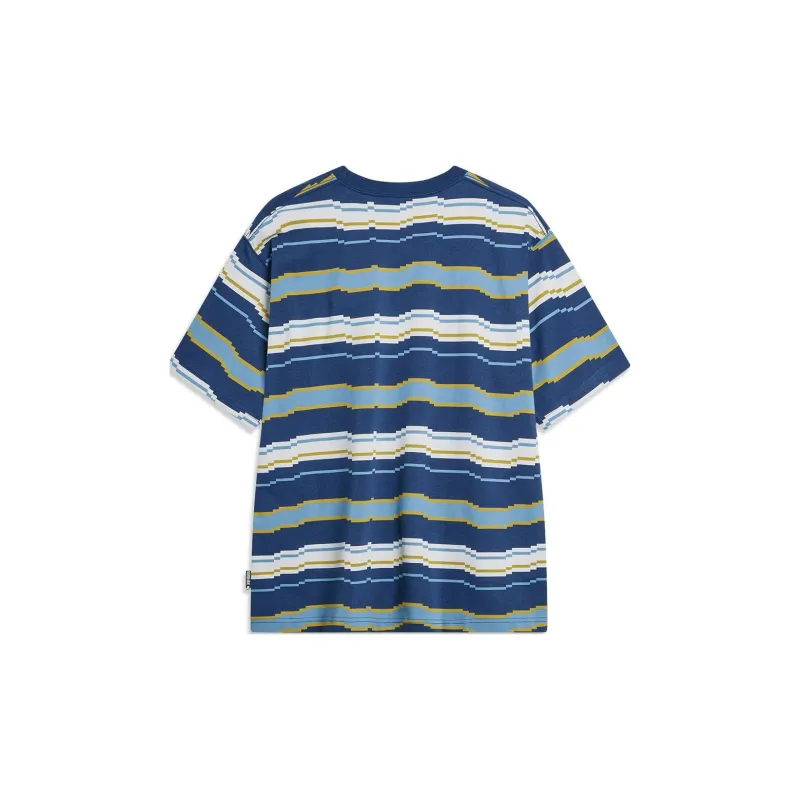 LiNing Badfive T Shirt Unisex Deep Simple Blue All Over Print-1