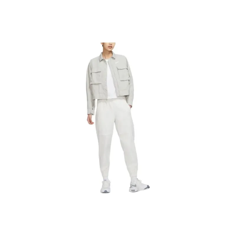 Nike Sportswear Essentials Series Cropped Coats Women's Limestone White-2