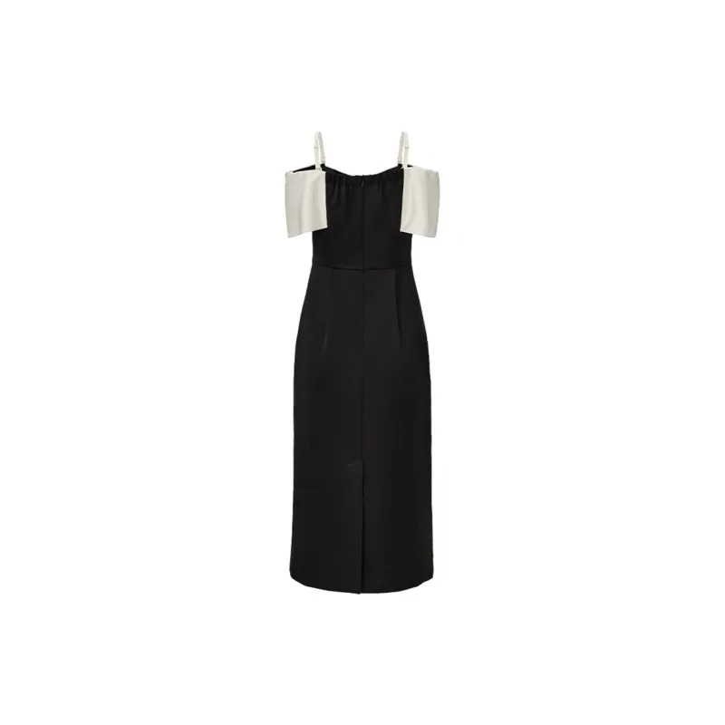 TAMMY TANGS Slip Dresses Women's Apricot Black-1