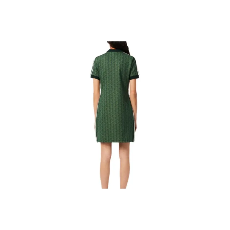 LACOSTE Monogram jacquard Polo Dress-2