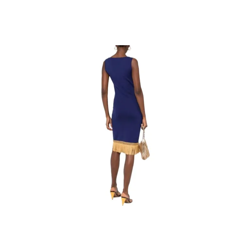 MOSCHINO Sleeveless Dresses Women's Blue-2