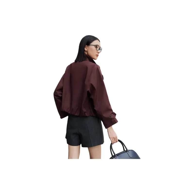 Yi Mengyuan Trench Coat Women's Ancora Red-8