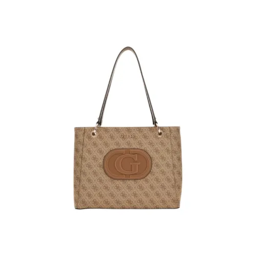 GUESS PU Tote Bag, Shopping Bag, Shoulder Bag Regular Women's Beige