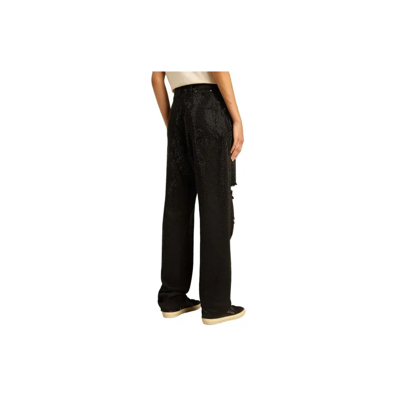 Golden Goose Embellished Distressed Trousers-1