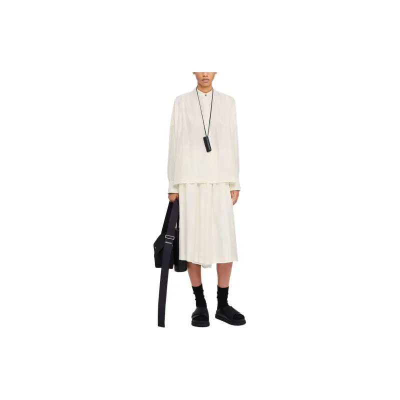JIL SANDER Long sleeve Collarless Shirt-1
