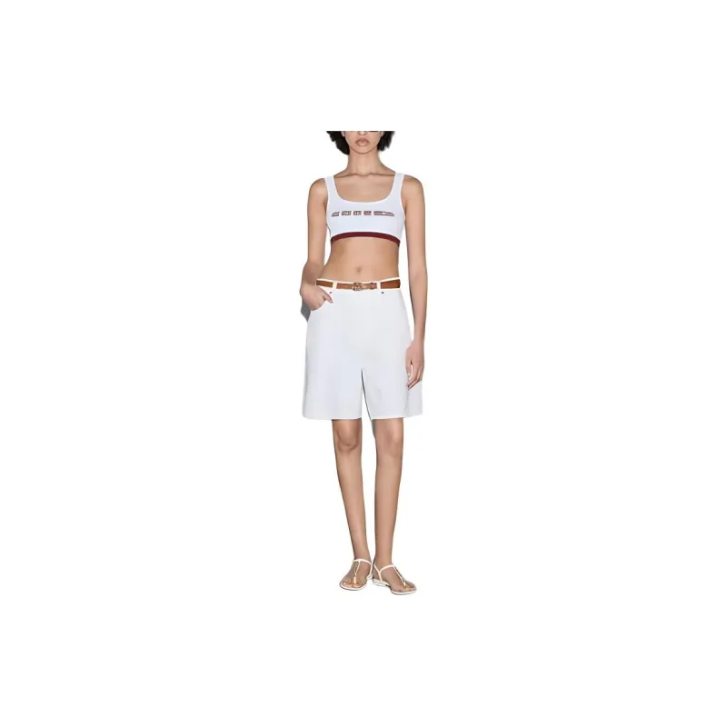 GUCCI Web Detailed Ribbed Crop Top-1